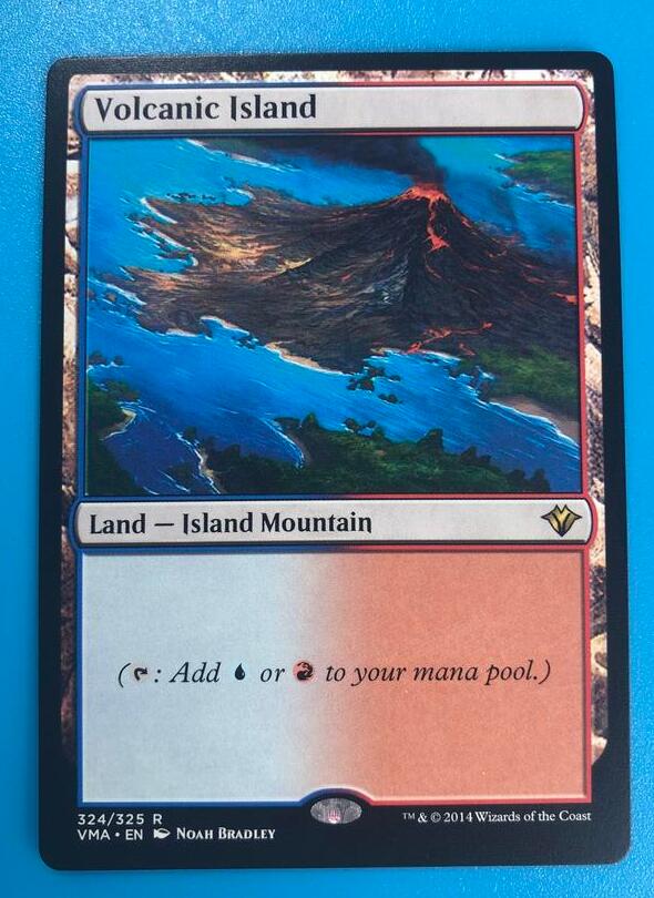 Volcanic Island Vintage Masters Hologram mtg proxy magic the gathering  proxies cards gp fnm playable holo foil available