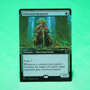 Venerated Rotpriest #392	Phyrexia: All Will Be One (ONE) Hologram mtg proxy magic the gathering proxies cards gp fnm playable holo foil available