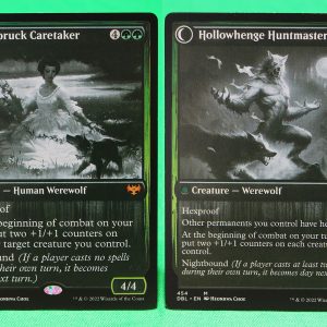 Avabruck Caretaker / Hollowhenge Huntmaster #454	Innistrad: Double Feature (DBL) Hologram Turn Over Card