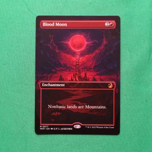 Blood Moon #77	Wilds of Eldraine: Enchanting Tales (WOT) Hologram/Holostamp mtg proxy magic the gathering proxies cards gp fnm playable